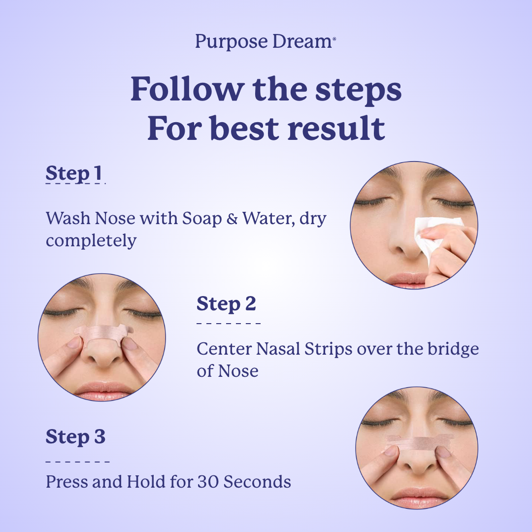 Purpose™ Better Breath Anti-Snoring Nasal Strips