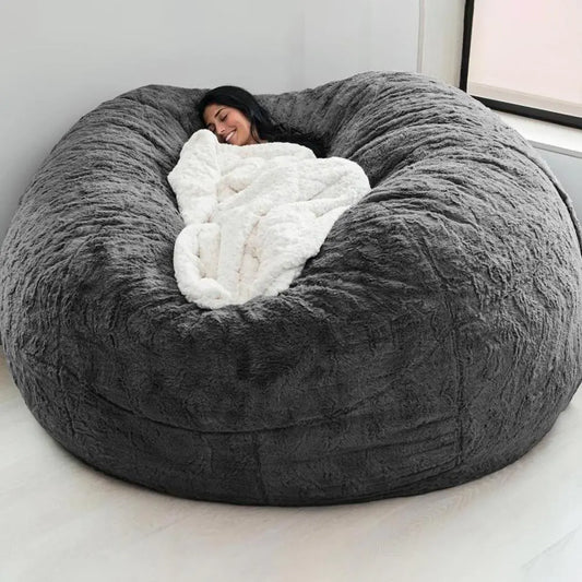 Purpose Giant Fluffy Fur Bean Bag